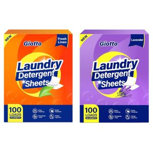 2-Pack Eco-Pleasant Laundry Detergent Sheets – Recent Linen & Lavender Scent, Liquidless Earth Laundry Sheets for Residence and Journey, Appropriate with HE Machines