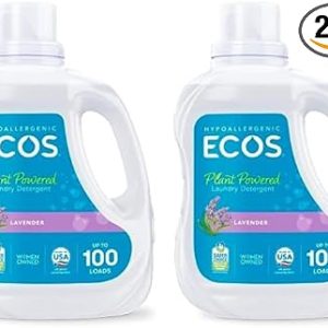 Earth Pleasant Merchandise ECOS® Lavender Hypoallergenic Laundry Detergent, 100 hundreds, 100oz Bottle (Pack of two)