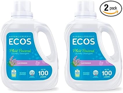 Earth Pleasant Merchandise ECOS® Lavender Hypoallergenic Laundry Detergent, 100 hundreds, 100oz Bottle (Pack of two)