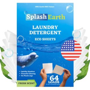 Eco-Pleasant Laundry Detergent Sheets (64 Masses, Recent Scent) – Made within the USA, Plastic-Free Journey-Pleasant Cleaning soap Sheets