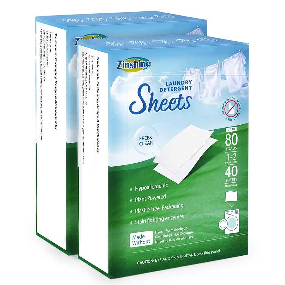 Eco-Pleasant Laundry Detergent Sheets – Hypoallergenic and Scent-Free, Ultimate for Accommodations, Dorms, Journey, Tenting, and House Use, As much as 160 Hundreds (Pack…)