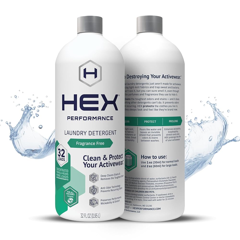 HEX Efficiency Laundry Detergent, Unscented, 64 Hundreds (Set of two) – Tailor-made for Activewear, Appropriate for Delicate Pores and skin, Eco-Aware, Concentrated System