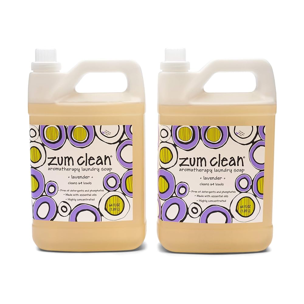 Indigo Wild Zum Clear Plant-Based mostly Liquid Laundry Cleaning soap – Lavender Scent with Baking Soda, Important Oils, and Saponified Coconut Oil – 64 fl oz (Set of two)